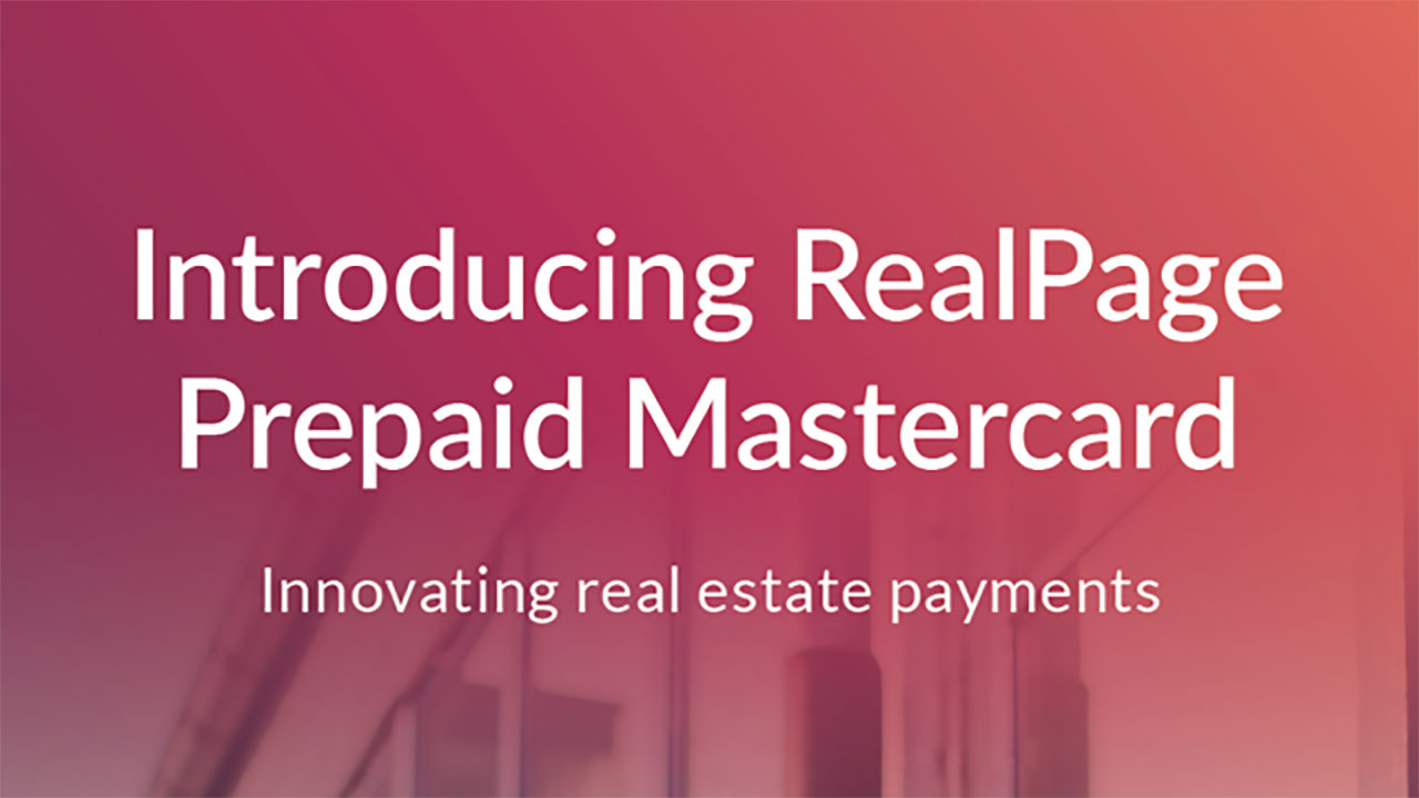 Introducing RealPage Prepaid MasterCard