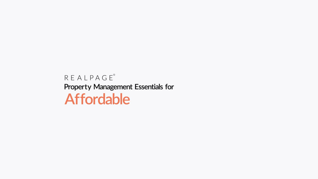 RealPage Videos Property Management Essentials for Affordable